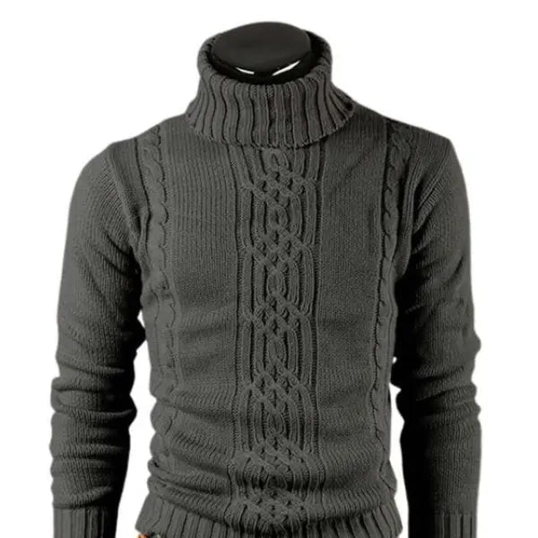 Herre Polo Skjorte Kabelstrikket Klassisk Stil 4