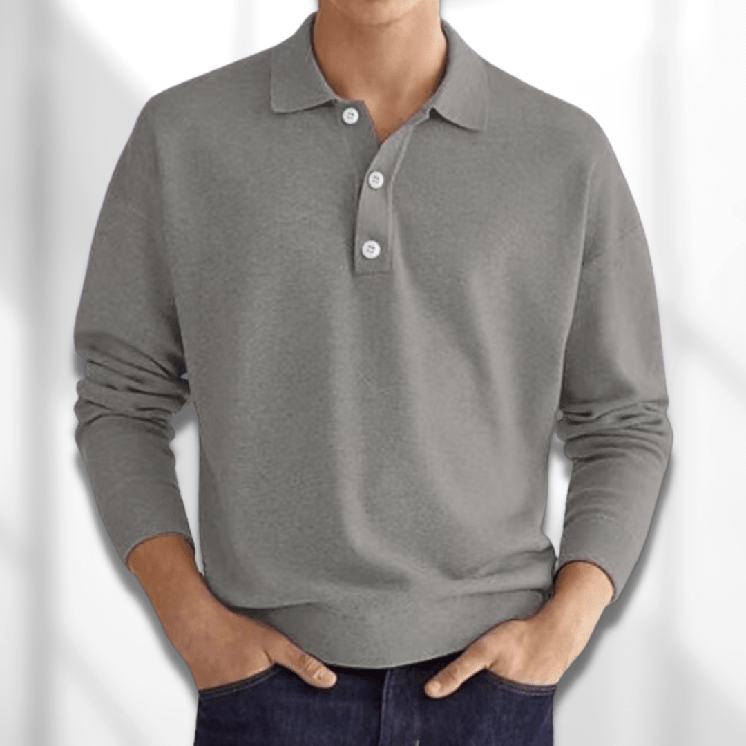 Herre Polohemd Klassisk Design Mykt Stoff 3