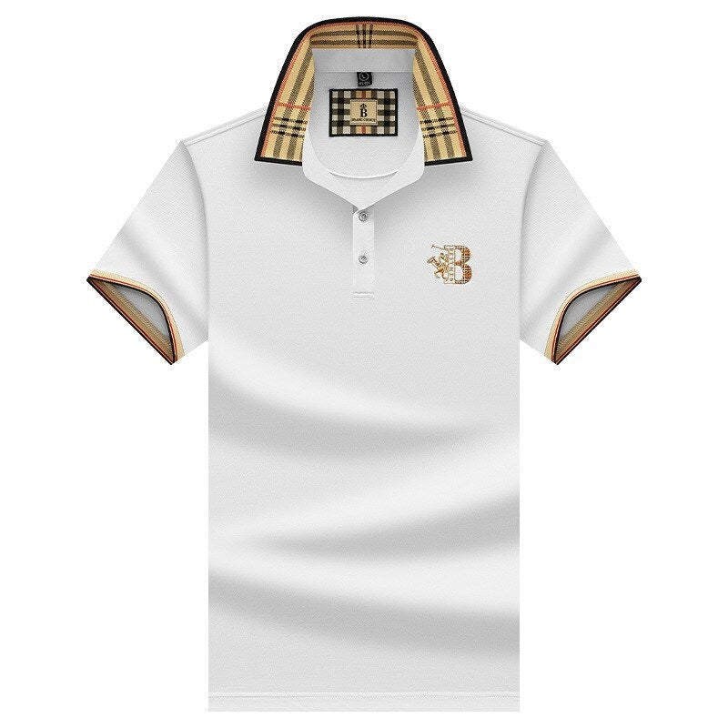 Herre Polohemd Klassisk Design Pustende Stoff 1
