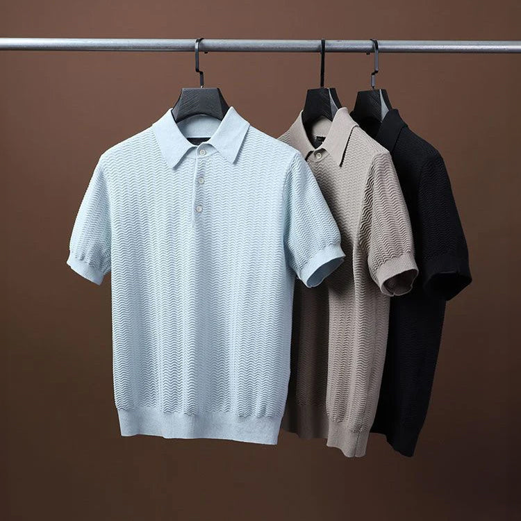 Herre Poloskjorte Klassisk Stil 3