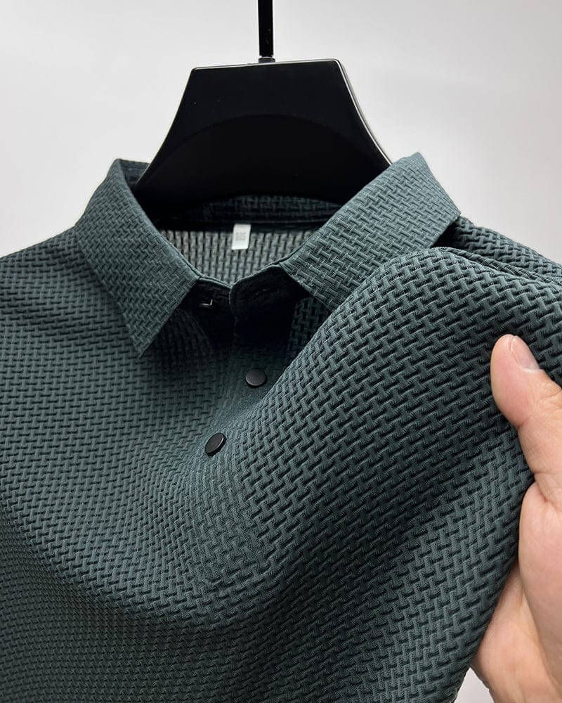 Herre Poloskjorte med Mesh Detaljer 4