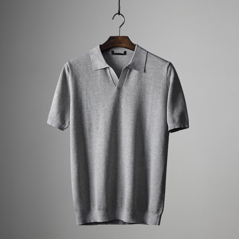 Herre Poloskjorte med Mesh Detaljer Korte Ermer 3