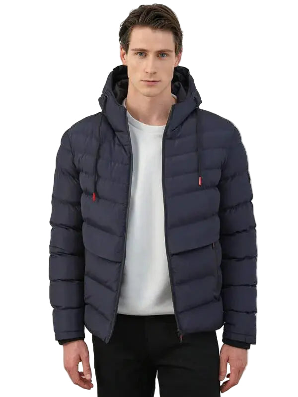 Herre Pufferjakke med Hette Moderne Design 0