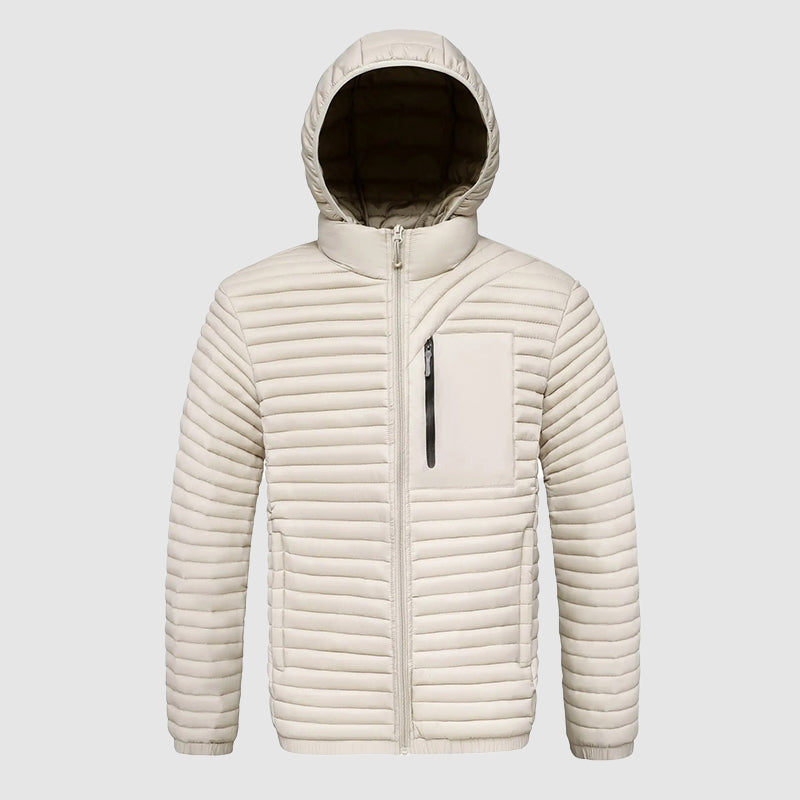 Herre Pufferjakke med Hette og Moderne Design 4