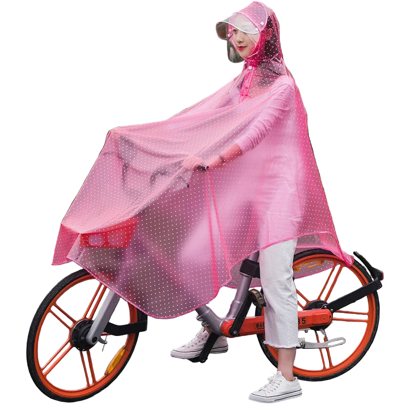 Herre Regnponcho Transparent PVC for Utendørsbruk 1