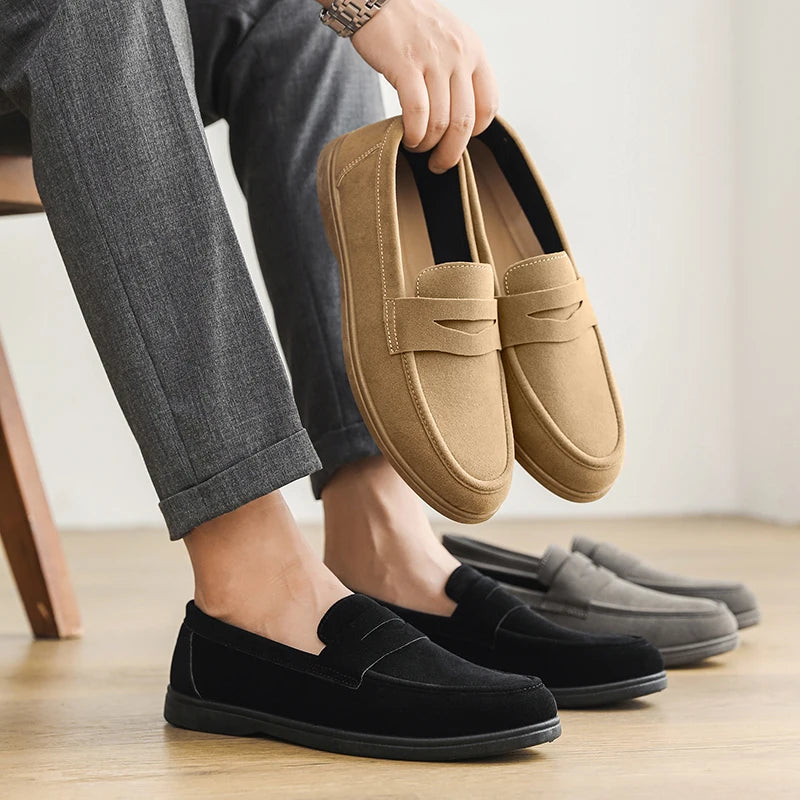 Herre Slip On Loafers Komfortabel Uformell Sko 5