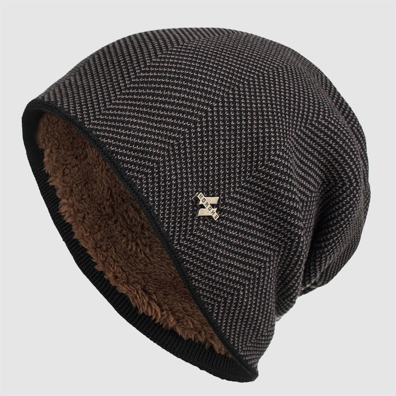 Herre Slouch Beanie med Fleecefôr 2