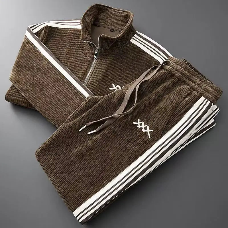 Herre Sportstreningsdrakt Med Glidelås Moderne Design 2