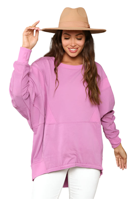 Herre Sweatshirt Kontrast Fransk Terry 0