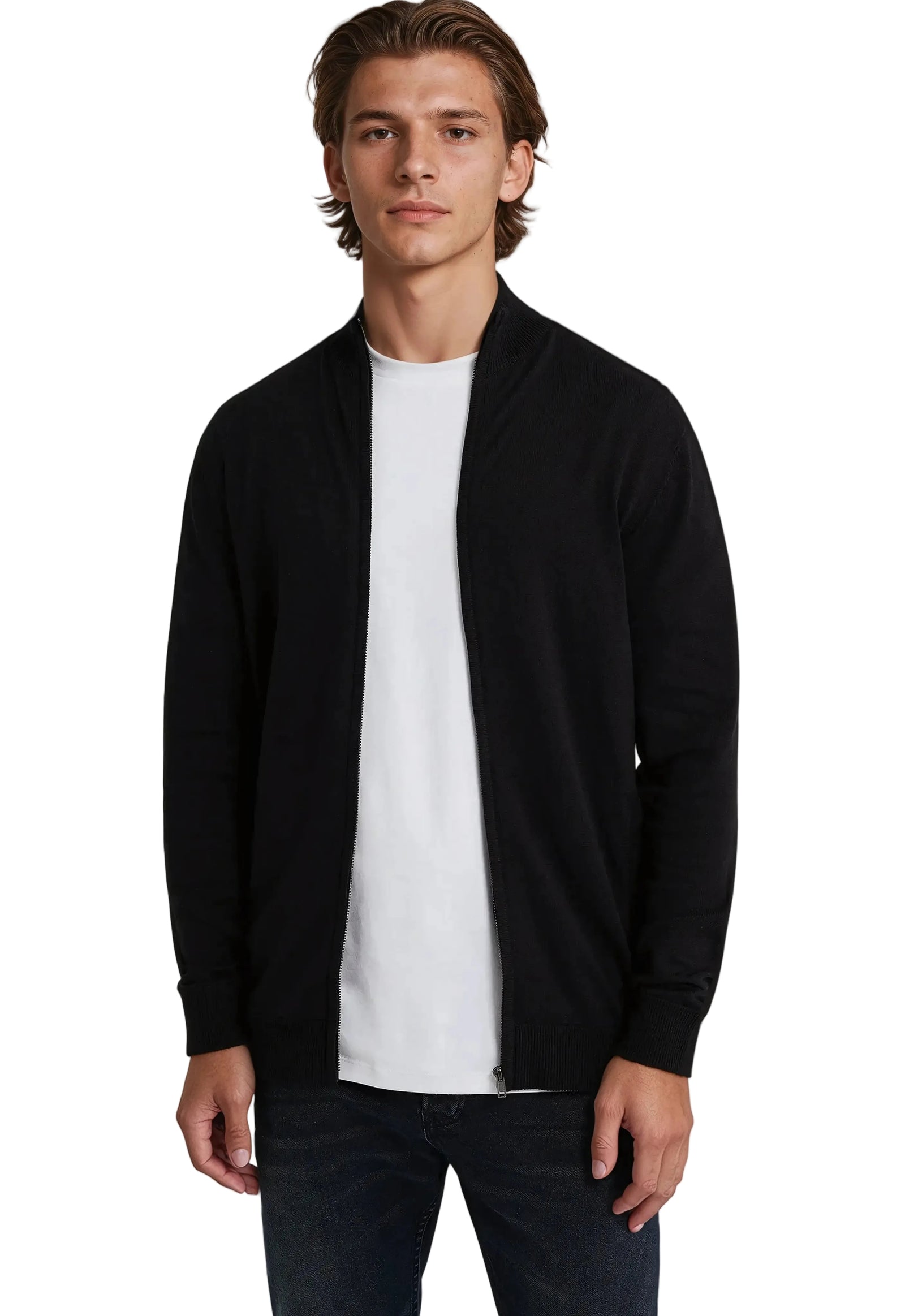 Herre Sweatshirt med Full Glidelås og Moderne Design 3