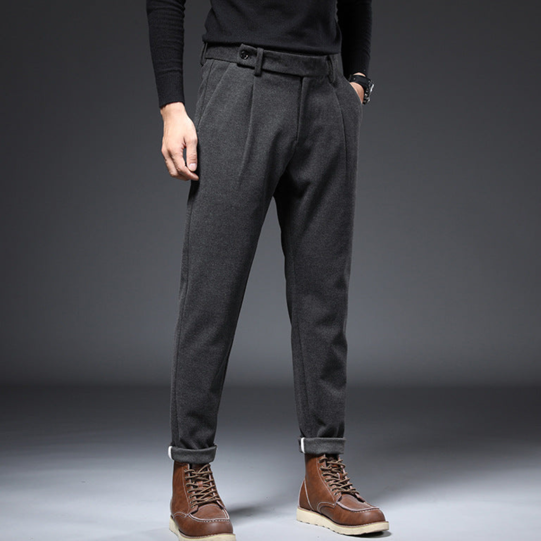 Herre Tapered Fit Bukser med Mansjett 3