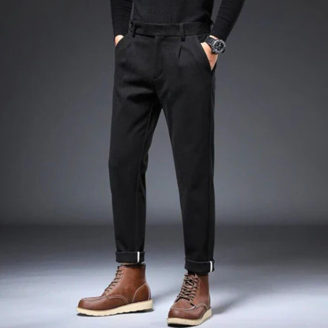 Herre Tapered Fit Bukser med Mansjett 6
