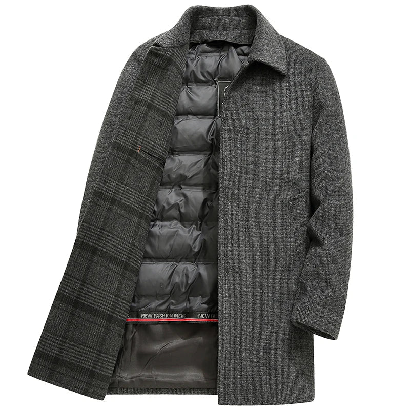 Herre Trench Coat Klassisk Stil 0