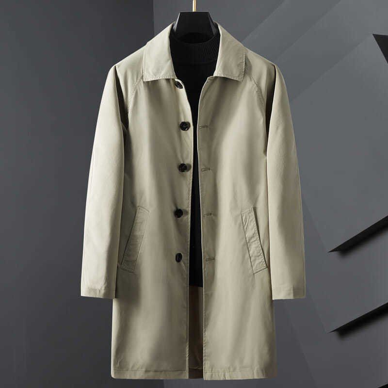 Herre Trench Coat Klassisk Stil 1