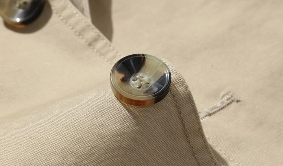 Herre Trenchcoat Dobbelknappet Strukturert Design Myk Blandingsmateriale 5