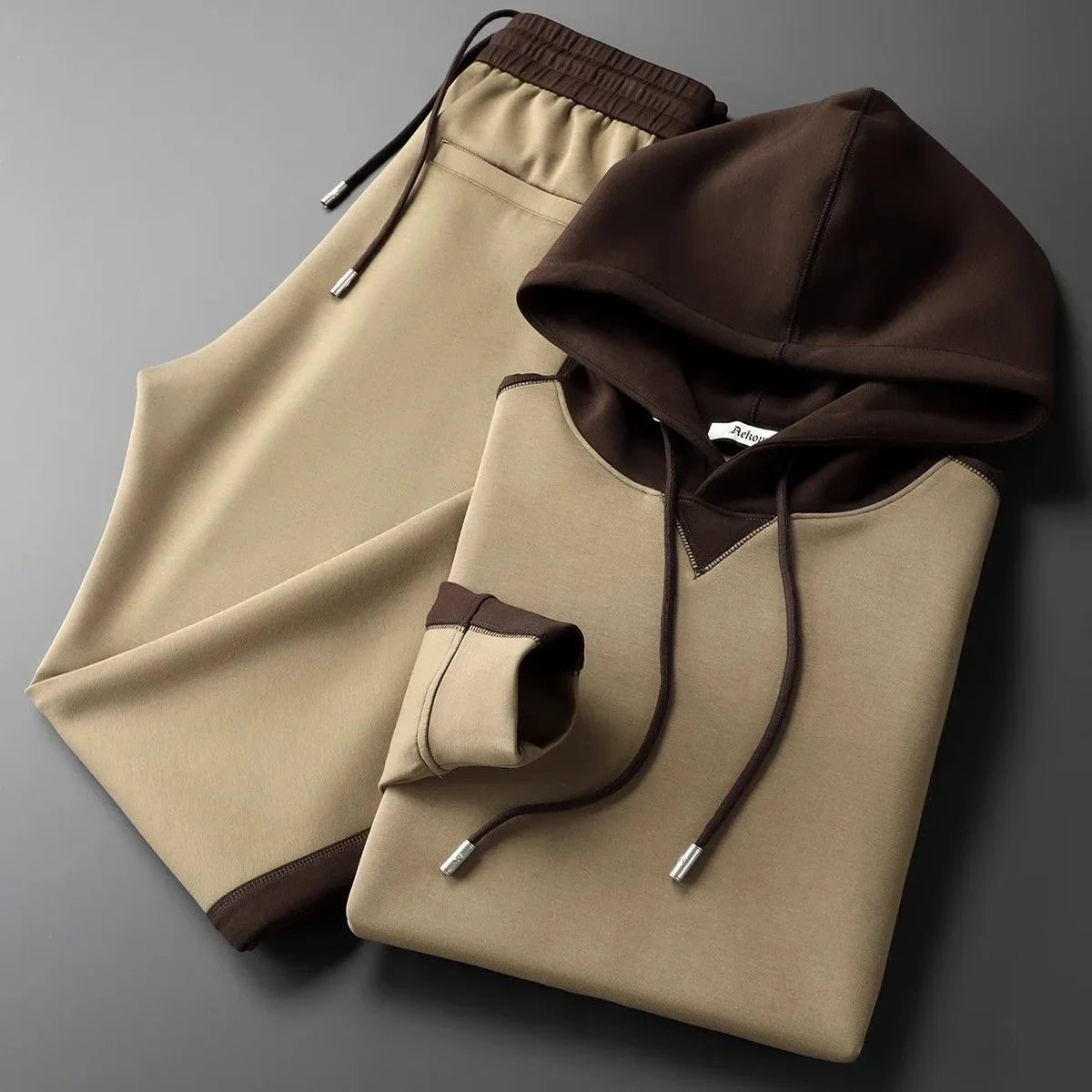 Herre Treningsdress med Fargeblokk Design 0