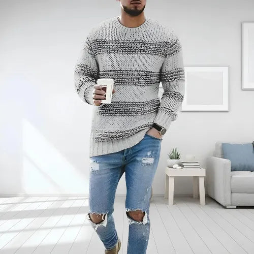 Herre Ullgenser Strikket Klassisk Stil 1