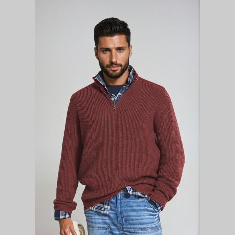 Herre Ullgenser Strikket Varm Design 1