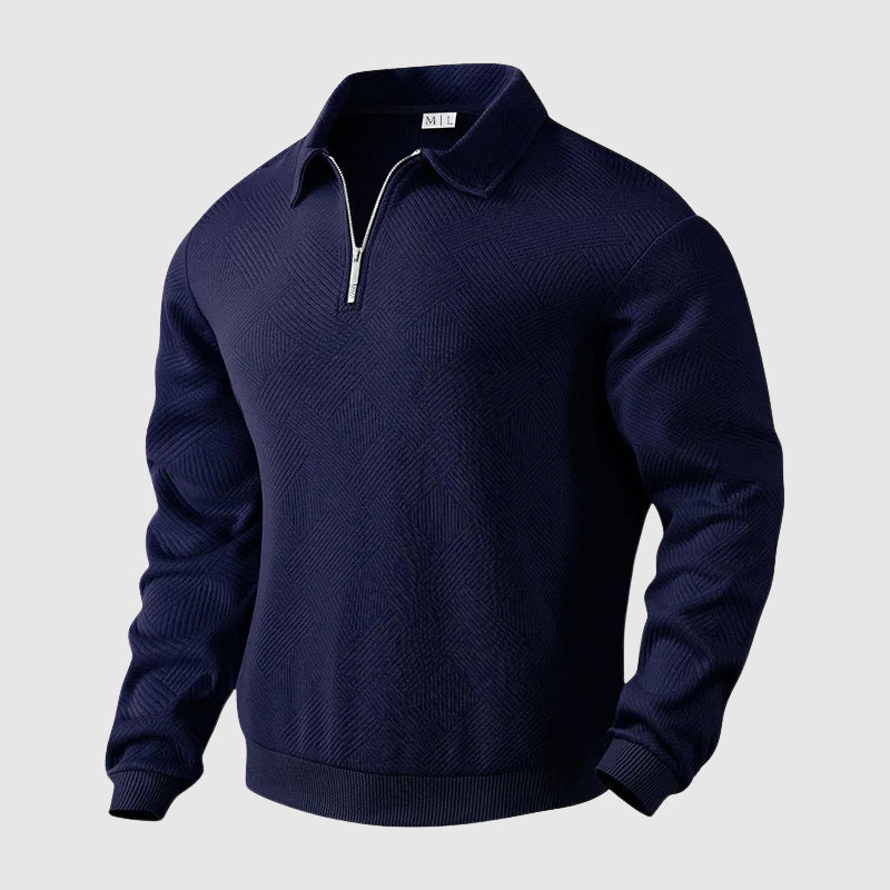 Herre Urban Polo Genser med Glidelåskrage 4