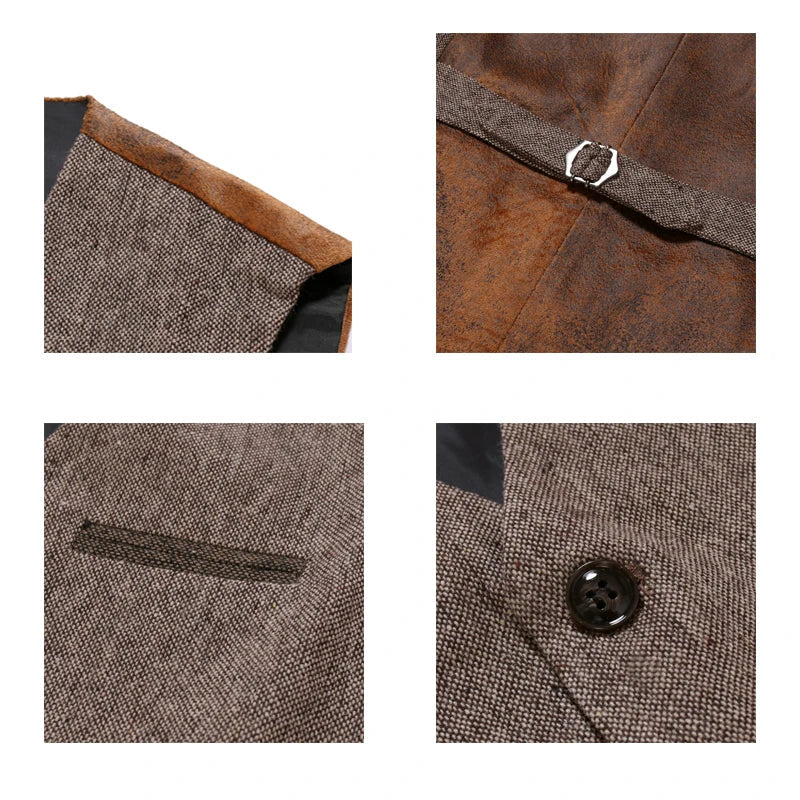 Herre V-hals Vest Vendbar 3