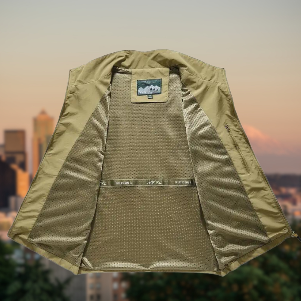 Herre Vest med Glidelåslommer Moderne Design 4