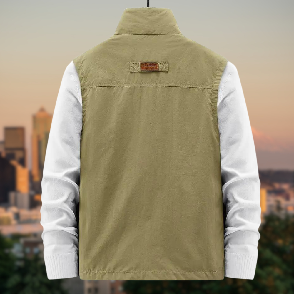 Herre Vest med Glidelåslommer Moderne Design 5