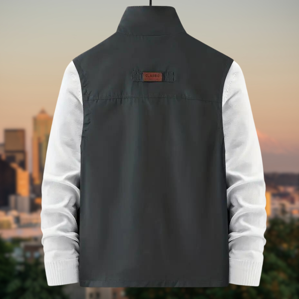 Herre Vest med Glidelåslommer Moderne Design 7