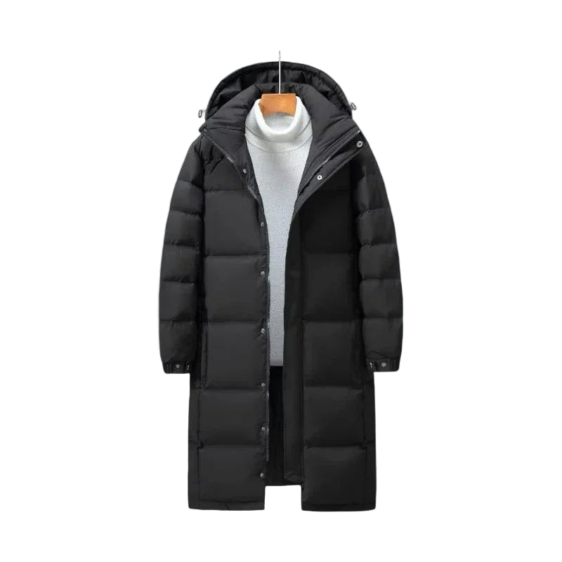 Herre Vinterjakke Lang Puffer Parka Moderne Stil 4