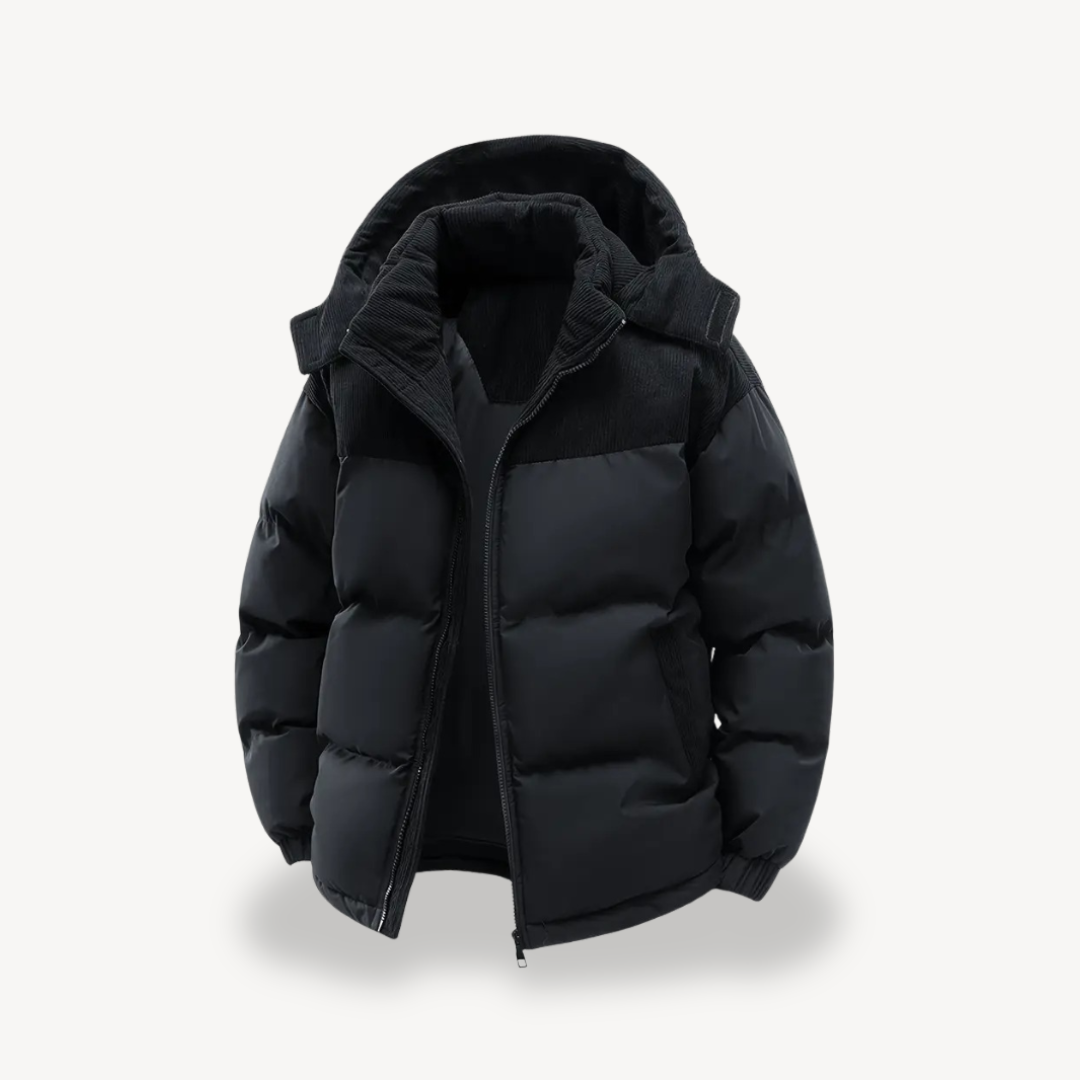 Herre Vinterjakke Med Hette Moderne Design 9