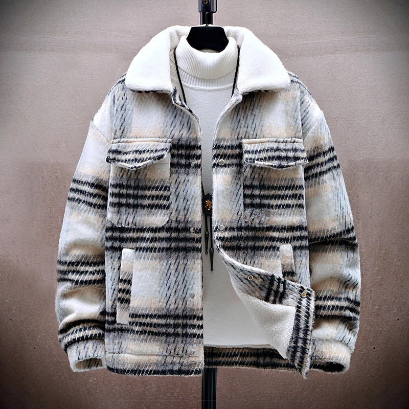 Herre Vinterjakke Rutete Design 1