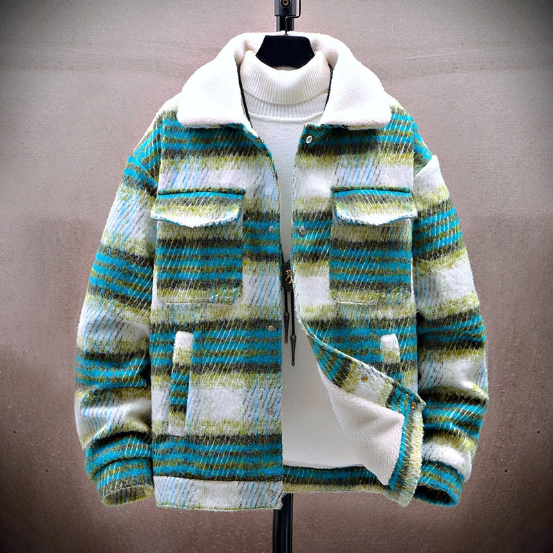 Herre Vinterjakke Rutete Design 2