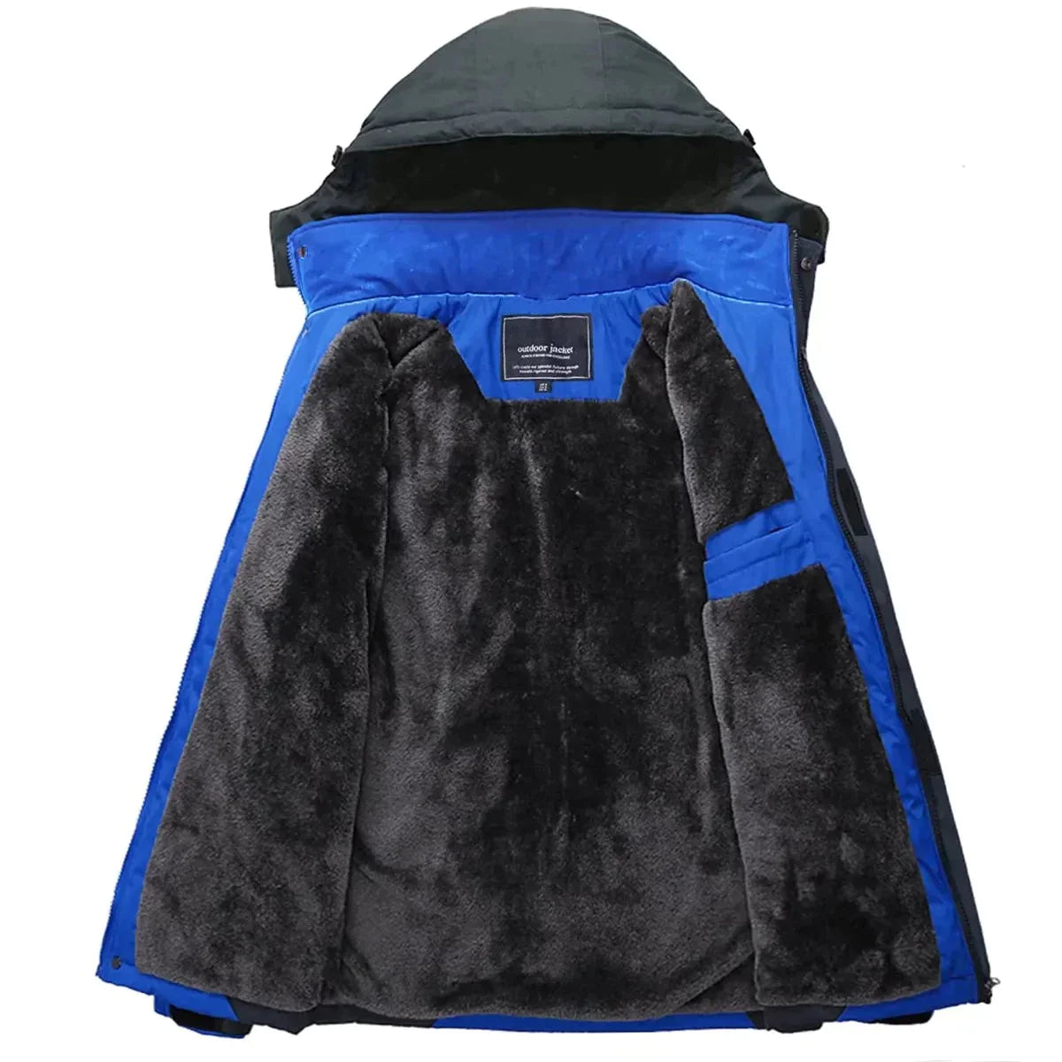 Herre Vinterjakke Vanntett Isolert Med Justerbar Hette 5