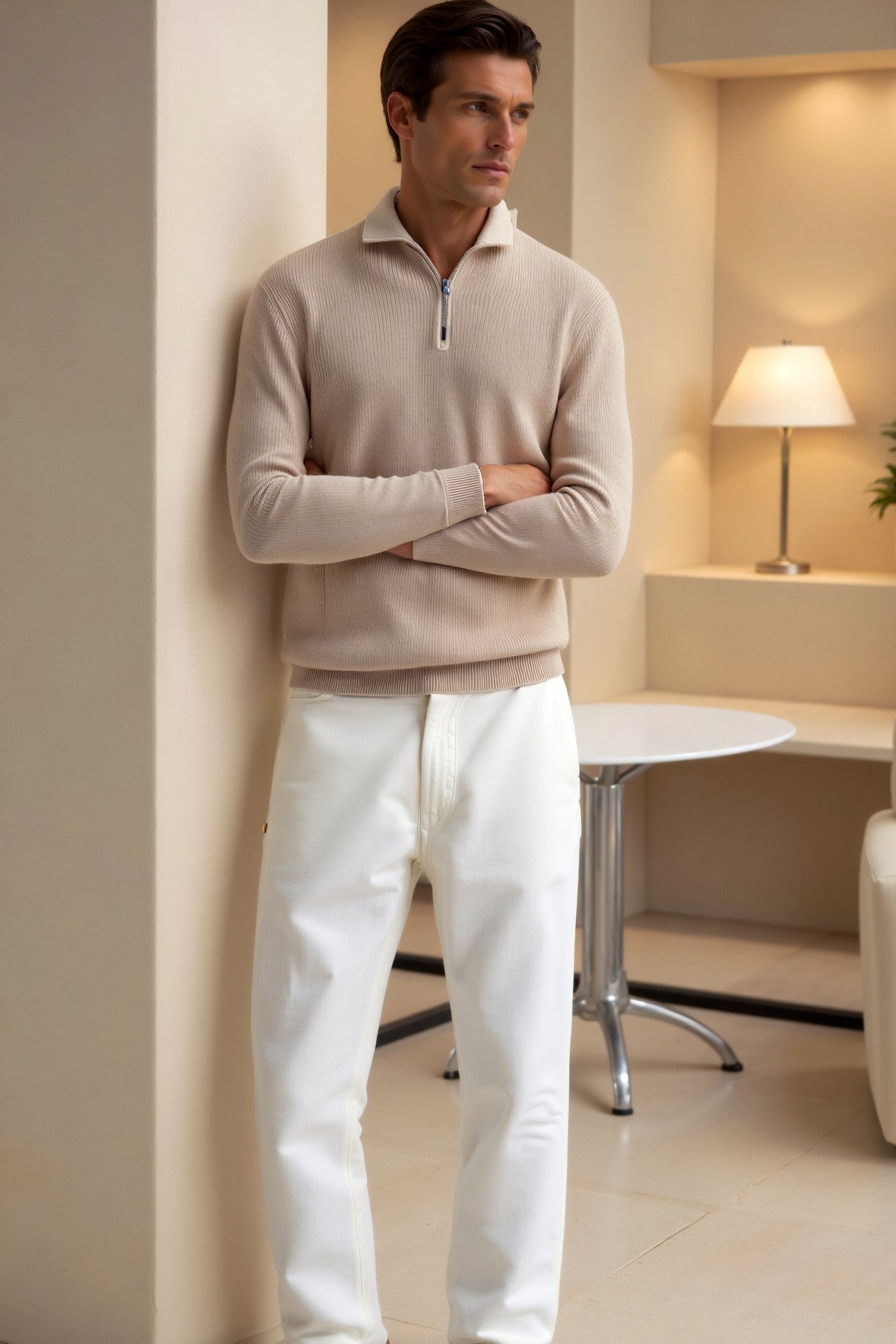 Herre Zip-skjorte Klassisk Design 3