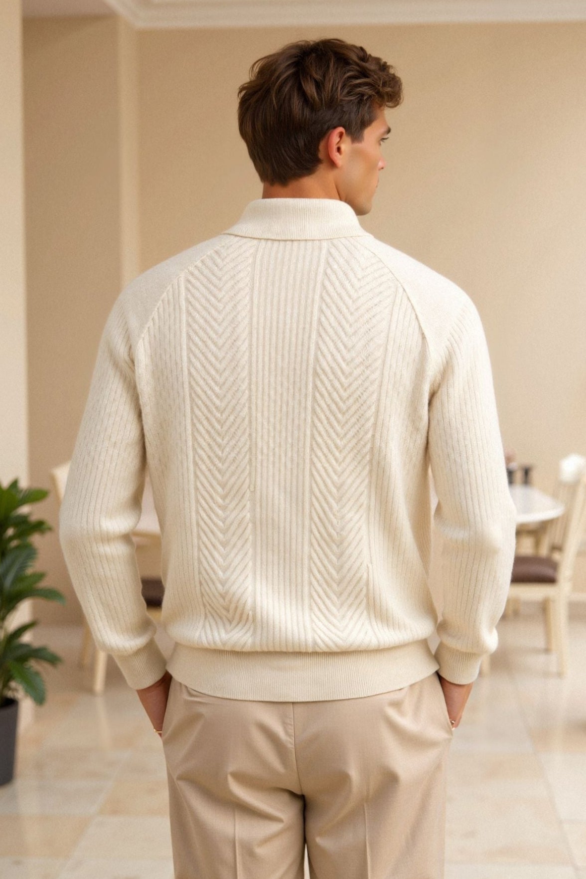 Herregenser med lange ermer Retro Stil 3