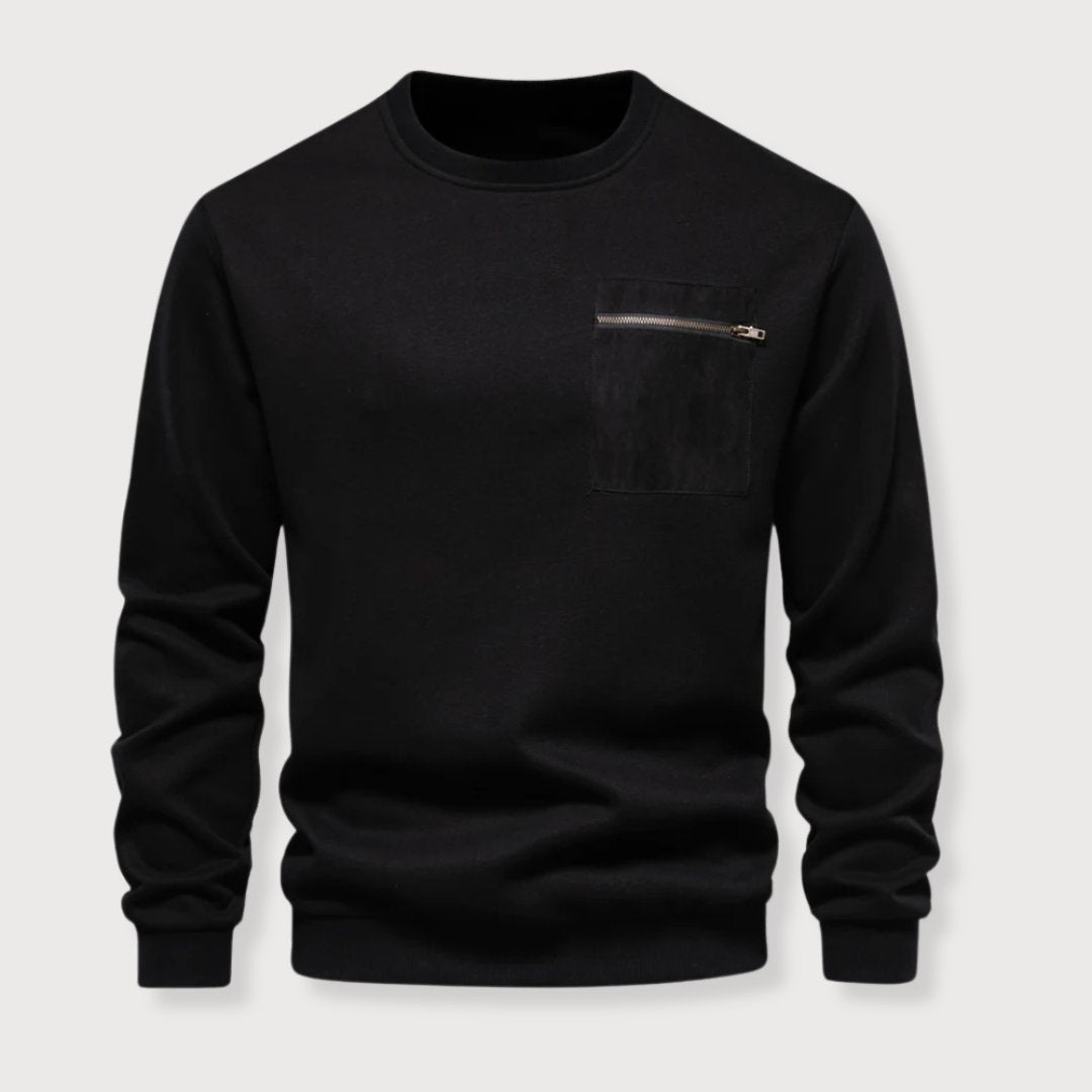 Herreshirt Rund Hals med Brystlomme Modern 4