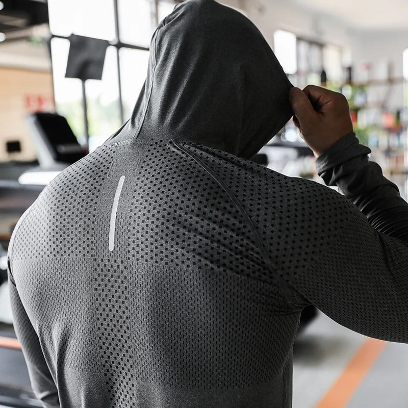 Hoodie Herre Slim Fit Pustende Polyester 1