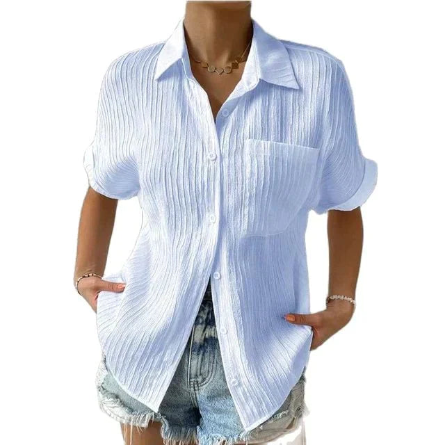 Variant image for Kvinnebluse Ståkrage Lett Pustende Materiale-41