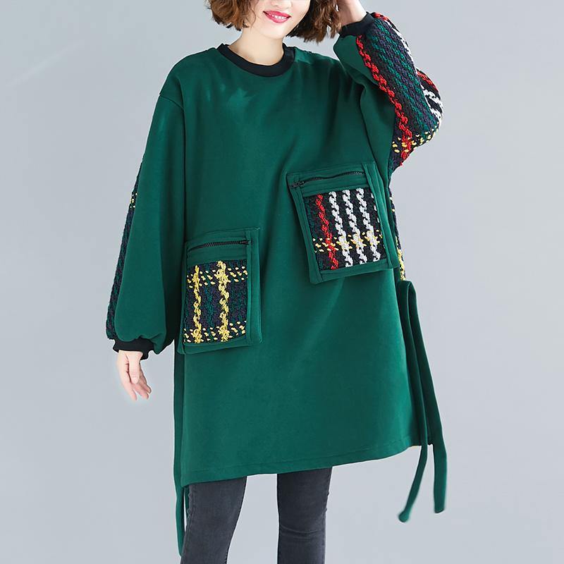 Kjoler Dame Oversized med Patchworkdesign 2