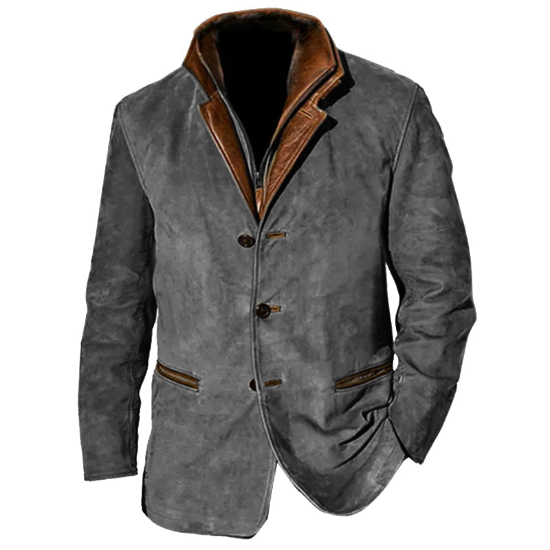 Klassisk Jakke for Menn i Vintage Stil 8