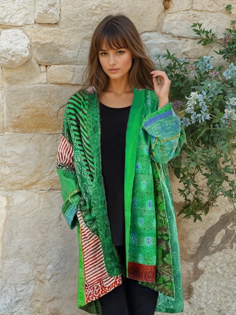 Kvinne Bluse Avslappet Polyester Multikolor 2
