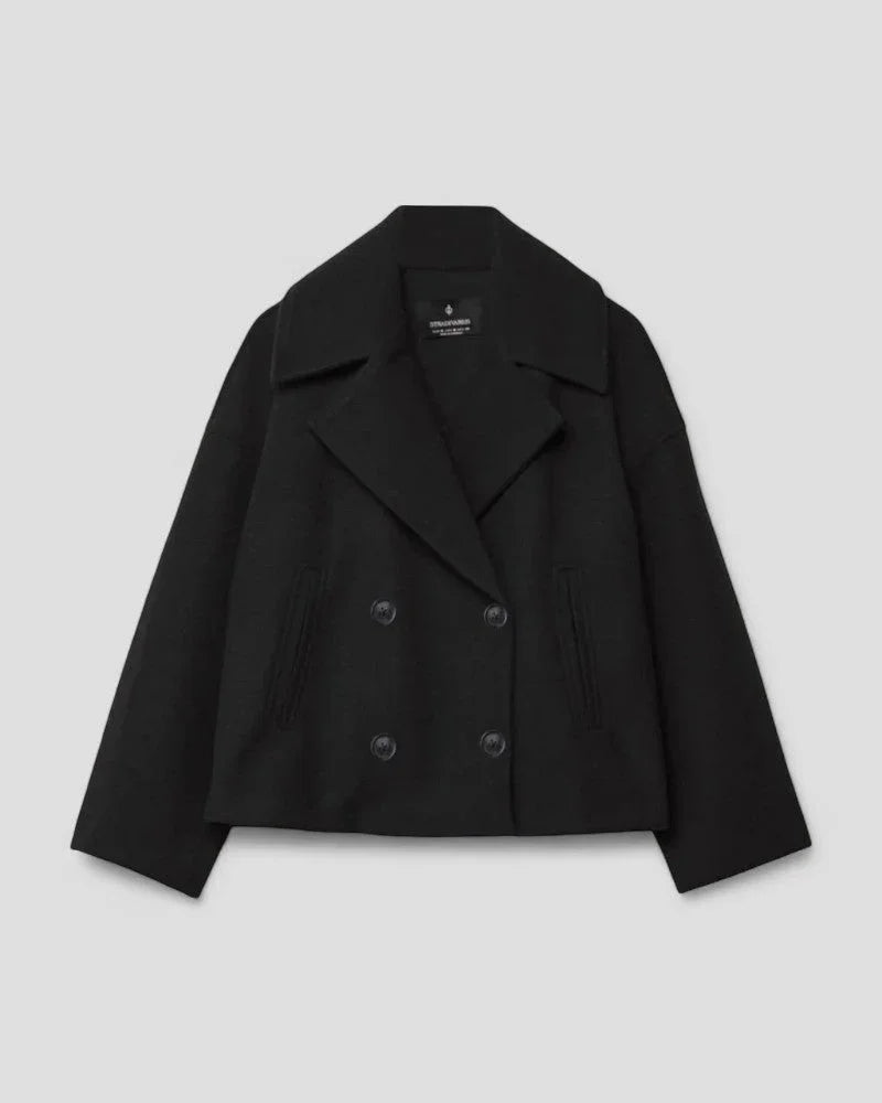 Kvinne Cropped Peacoat Dobbeltspente 3