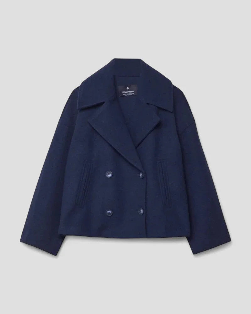 Kvinne Cropped Peacoat Dobbeltspente 5
