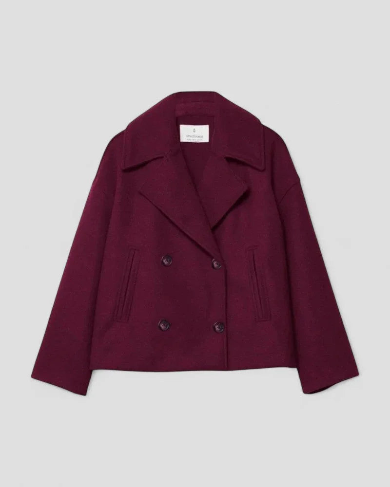 Kvinne Cropped Peacoat Dobbeltspente 7