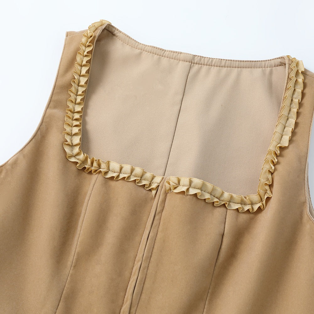Kvinne Dirndl Leopardenmønster Polyester 7