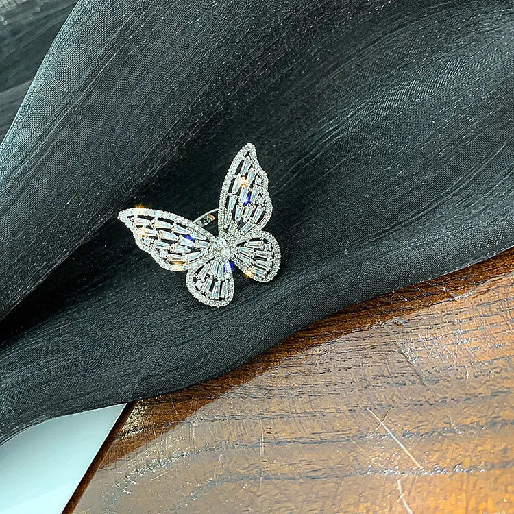 Kvinne Sommerfugl Ring Trendy Design 0