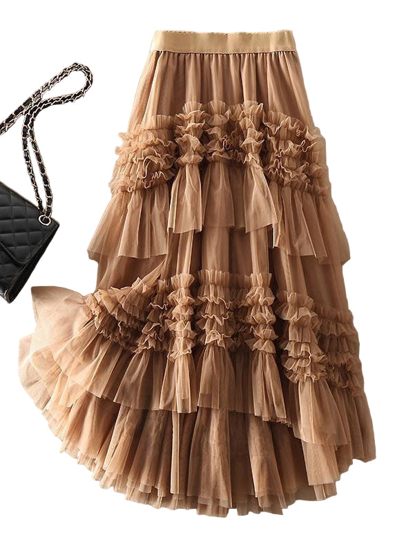 Kvinne Tulle Skjørt Asymmetrisk Design 0