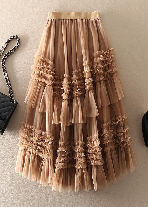 Kvinne Tulle Skjørt Asymmetrisk Design 2