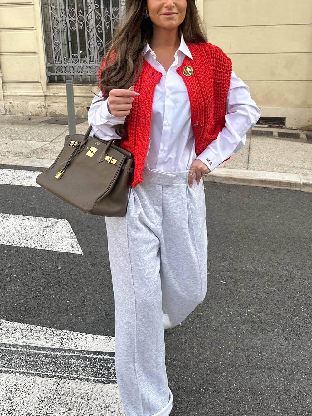 Kvinne ermeløs cropped cardigan med lommer 6