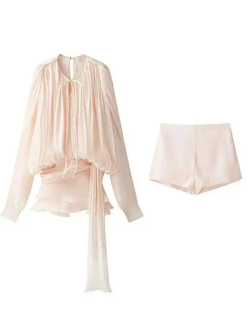 Kvinnelig Minikjole V-hals Langermet Design 1