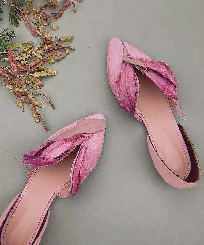 Kvinnelige Ballerina Sko med Spiss Tå og Blomsterdetaljer 0